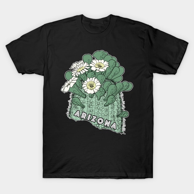 Arizona State Flower - Saguaro Cactus T-Shirt by encyclo